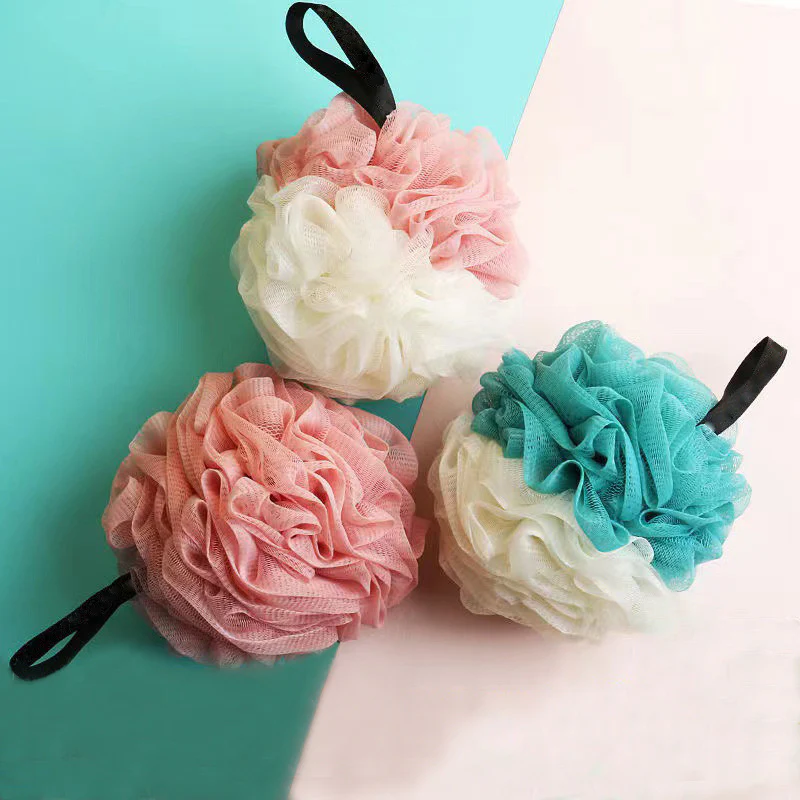 (4 Pieces)  Bath Ball, Cleaning Ball, Random Color, Bath Accs